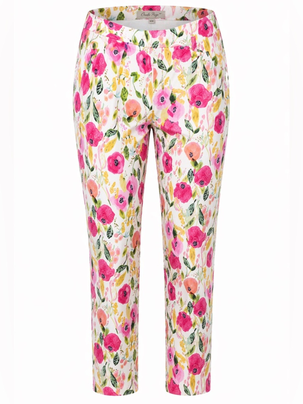 Charlie Paige Floral Pants Suzanne Allard Crop NWT Medium